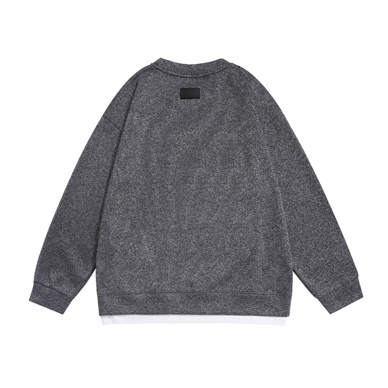 Casual Loose Fit Men's Hoodie with Fake Two-Piece Design