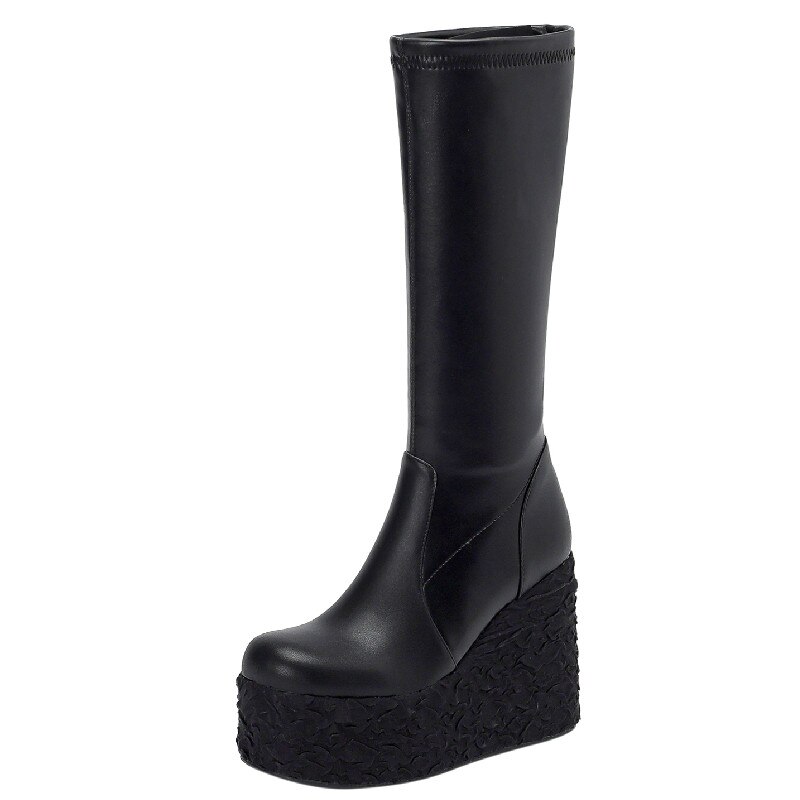 Newest Women Ankle Boots Autumn Winter Fashion Punk Style High Platforms Wedges Heels Shoes Party Night Club