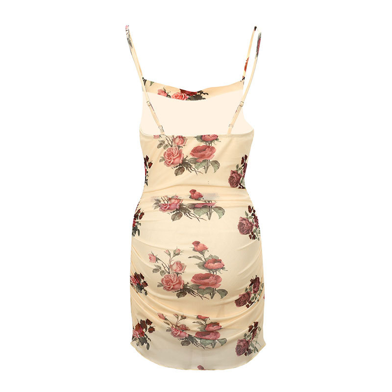 Sheer Floral Tube Dress