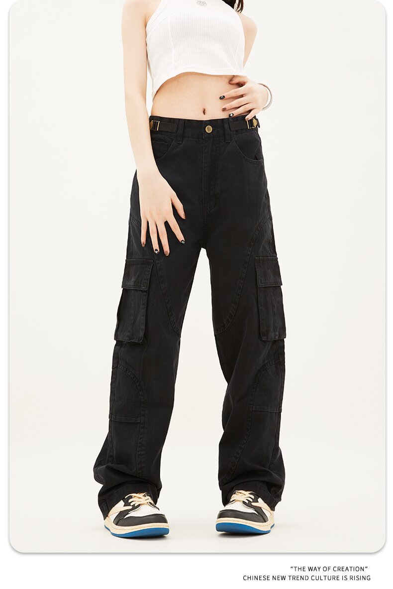 Unstructured Relaxed Fit Cotton Cargo Pants