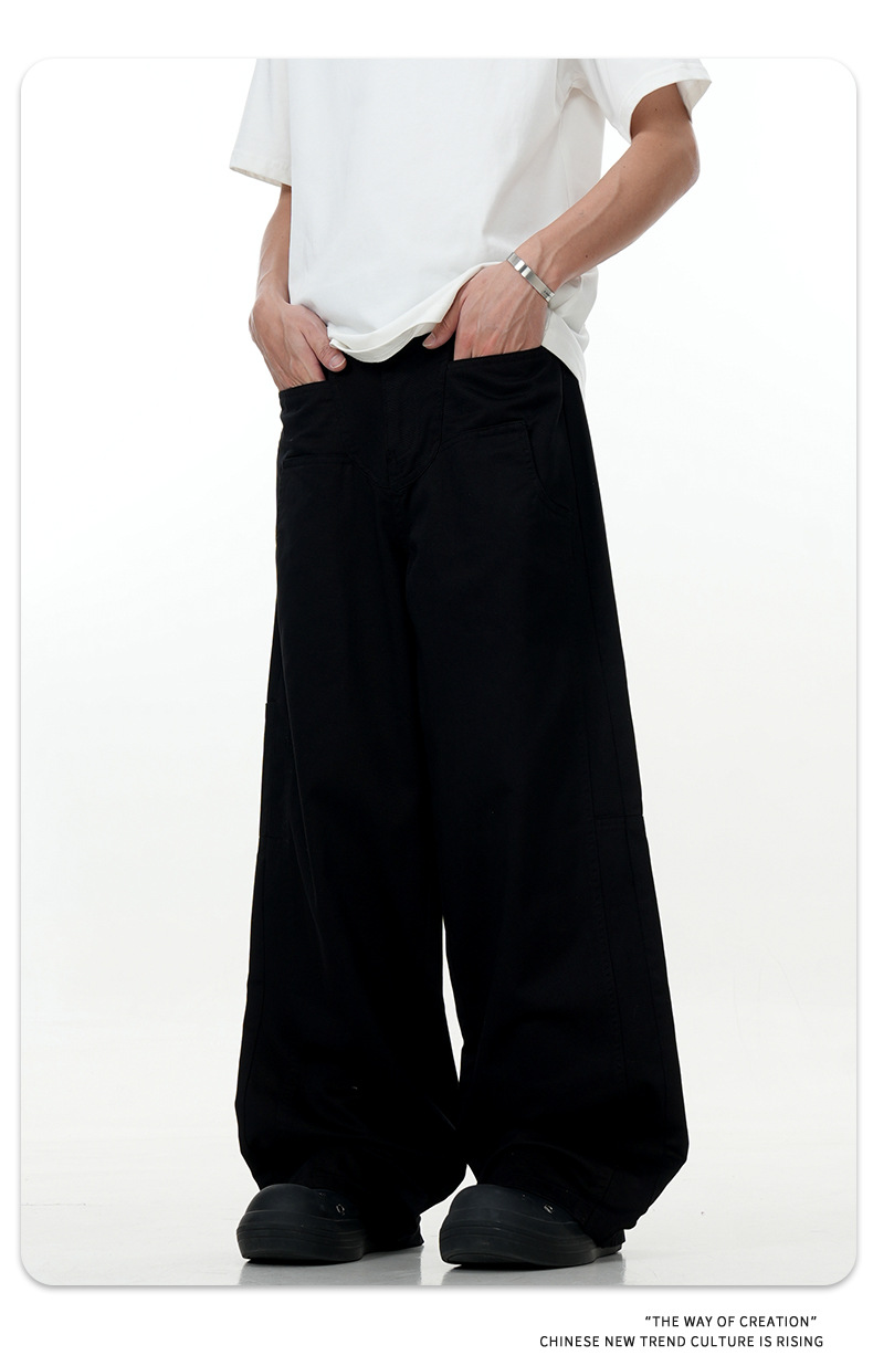 Straight Casual Pants for Men and Women, Simple Cleanfit 3D Trendy Slim Fit Commuting Loose Long Pants