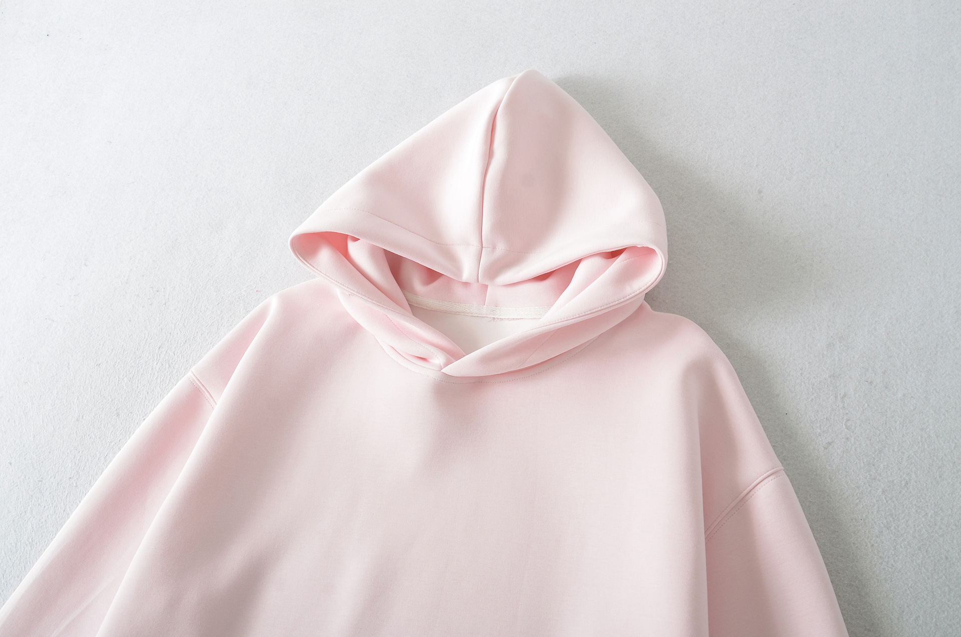 Ladies Active Plain Oversized Hood Sweatshirt