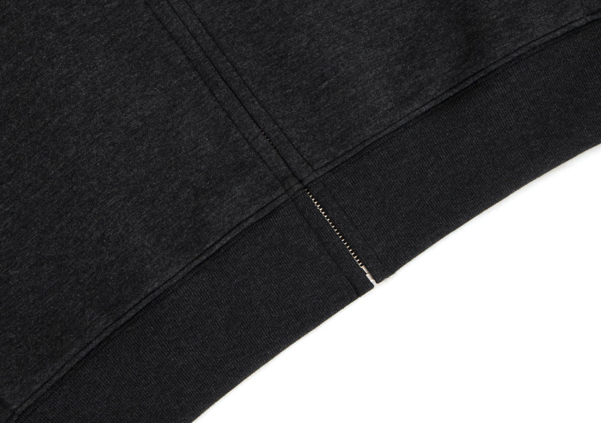 Cotton Solid Long Sleeve Hood Zip Street Sweatshirt
