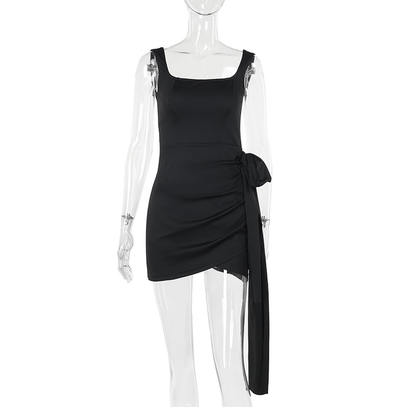 High Waist Sleeveless Bodycon Mini Dress