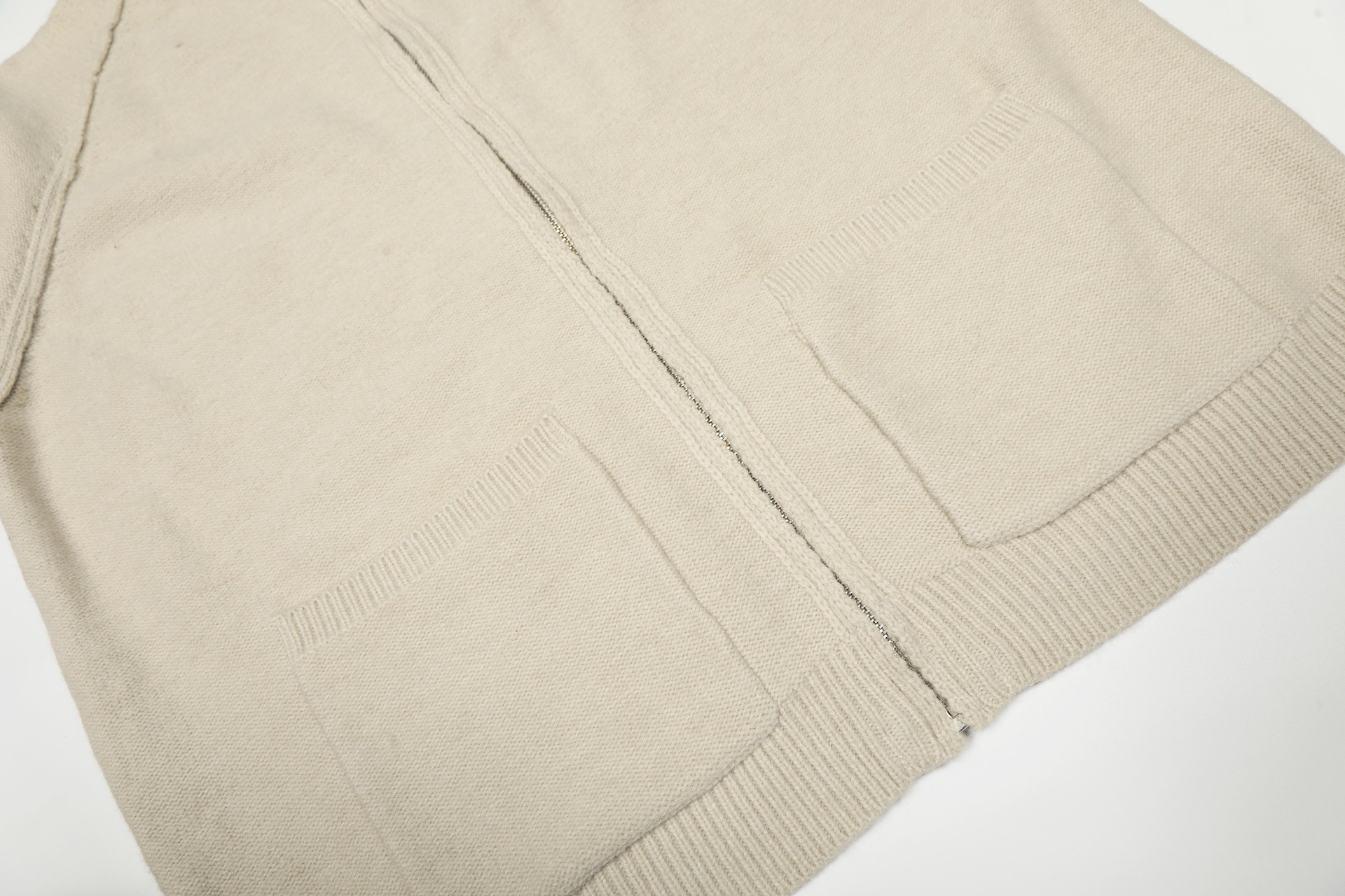 Retro Jacquard Zip Front Loose Fit Sweater