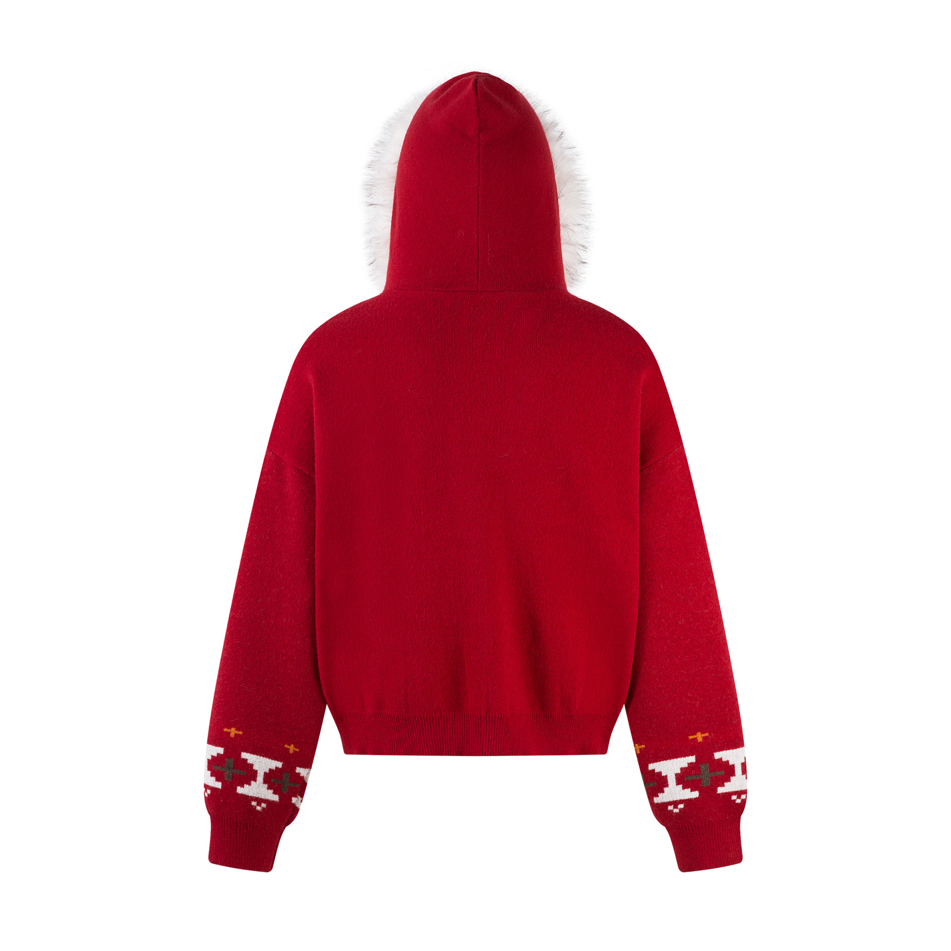 American Retro Geometric Loose Fit Long Sleeve Hoodie