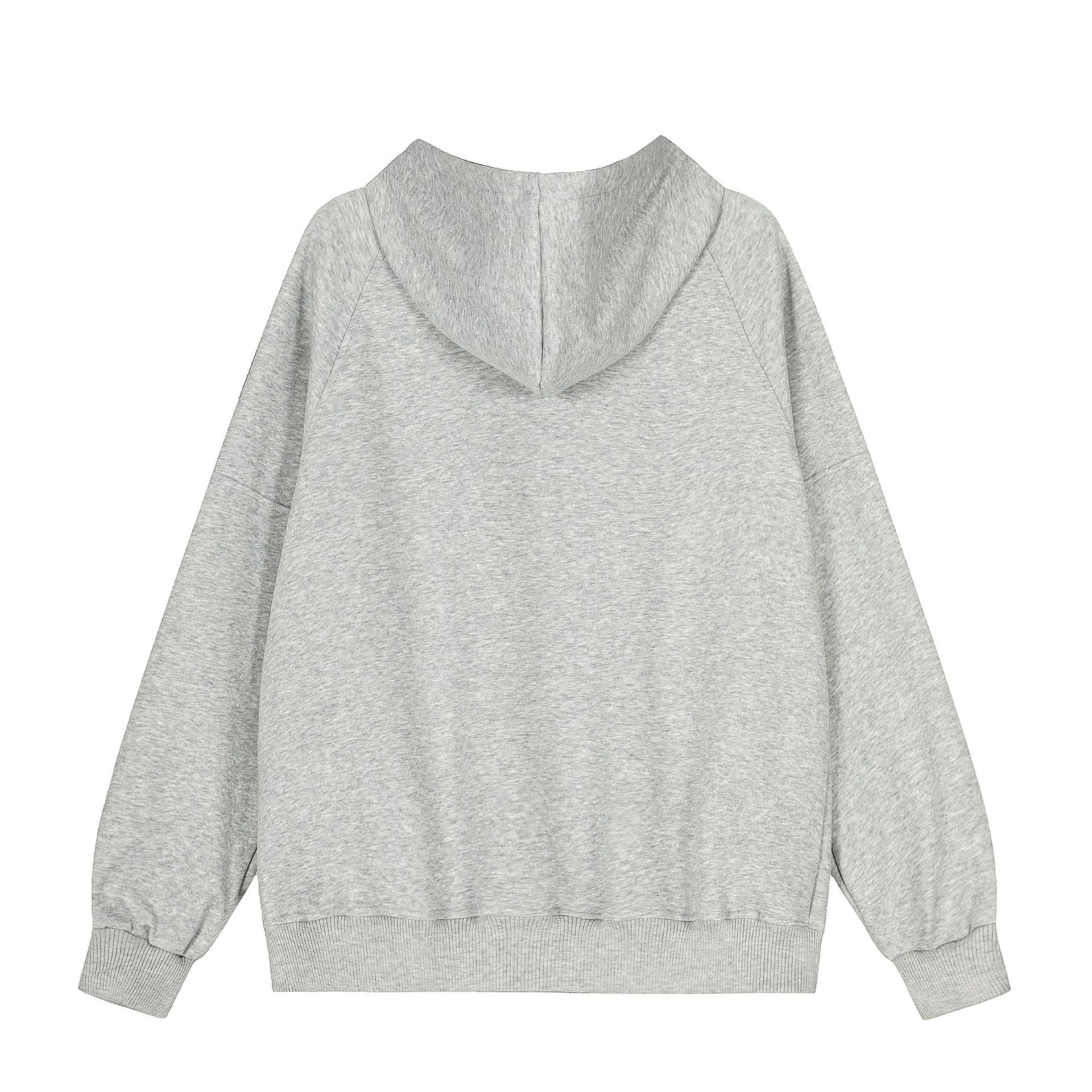 Three bar sports hoodie jacket cardigan sweatshirt for men