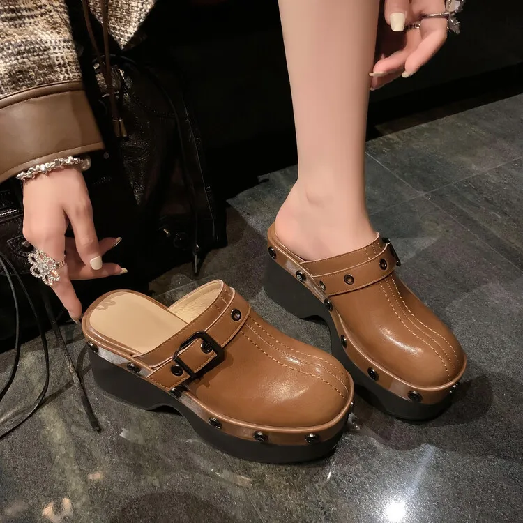 Ladies Embellished Chunky Sole Sandals