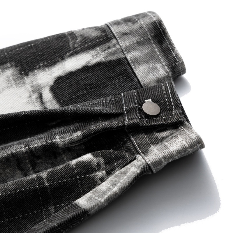 Fully printed washed collared shirt
