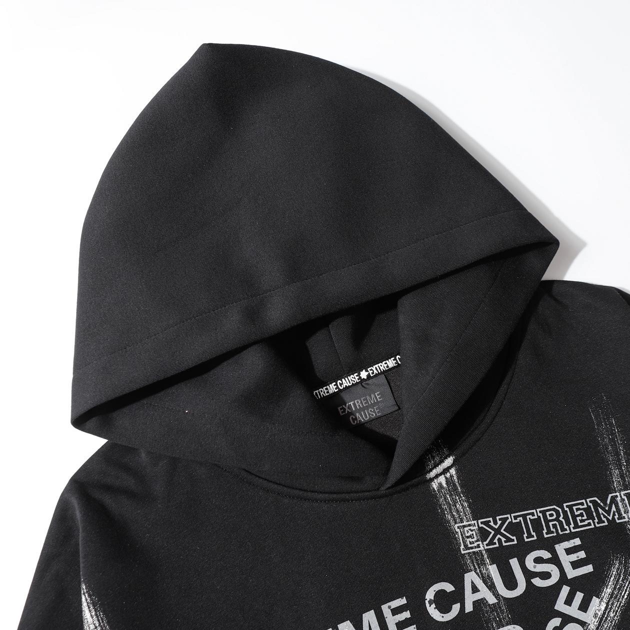 Distressed Typography Hoodie
