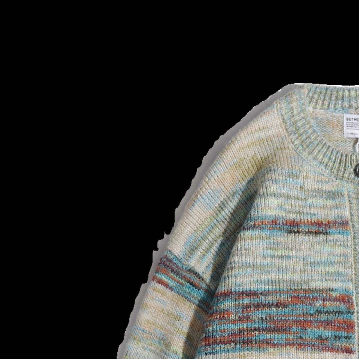 Japanese Color Block Long Sleeve Loose Sweater