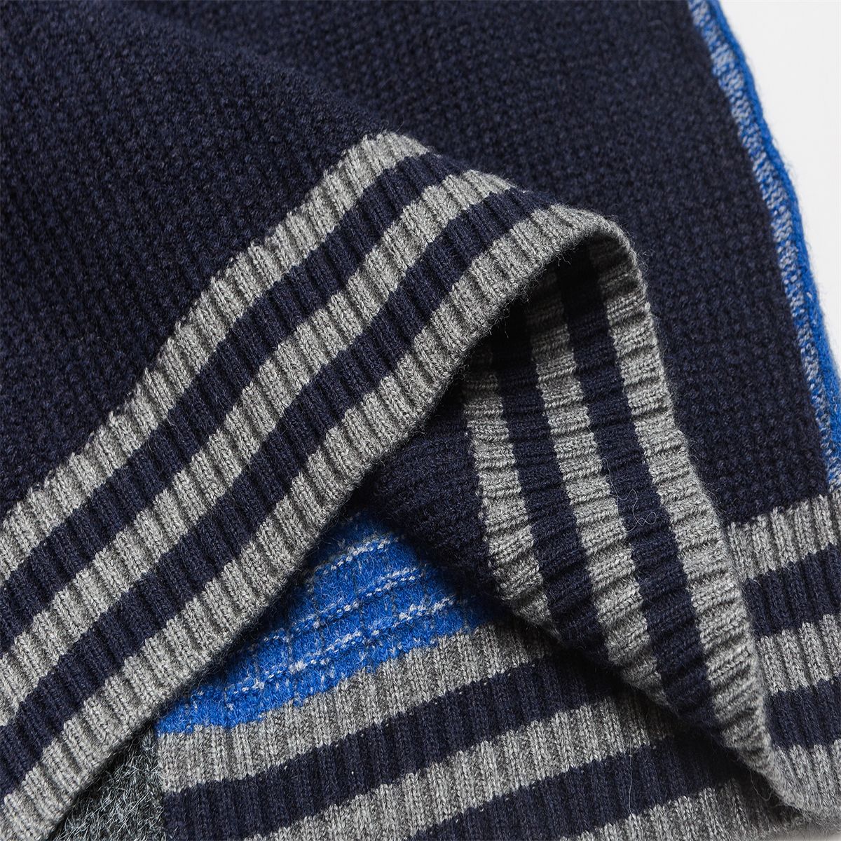 Oversized Two-Tone Japanese Workwear Cardigan