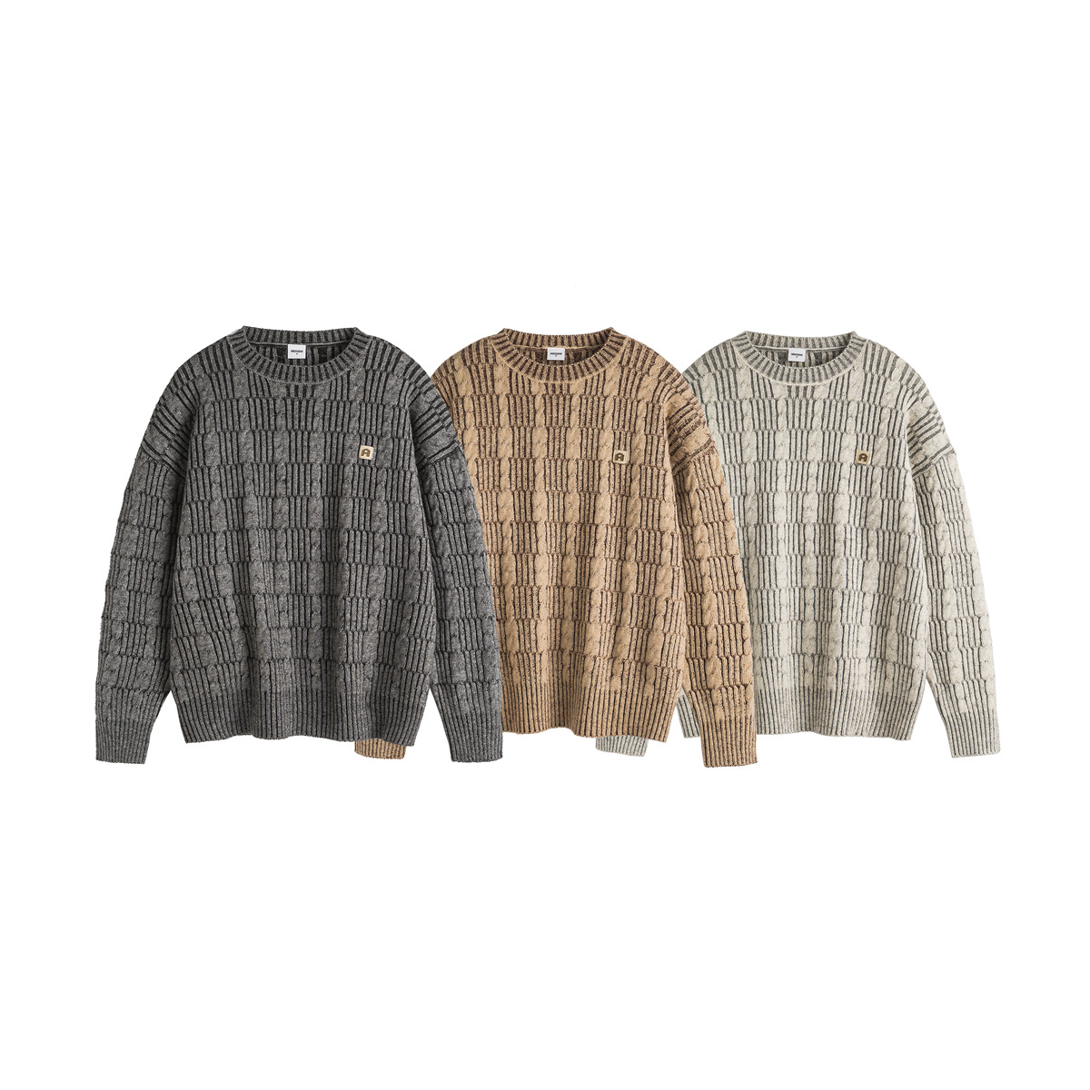 Long Sleeve Color Block Workwear Sweater