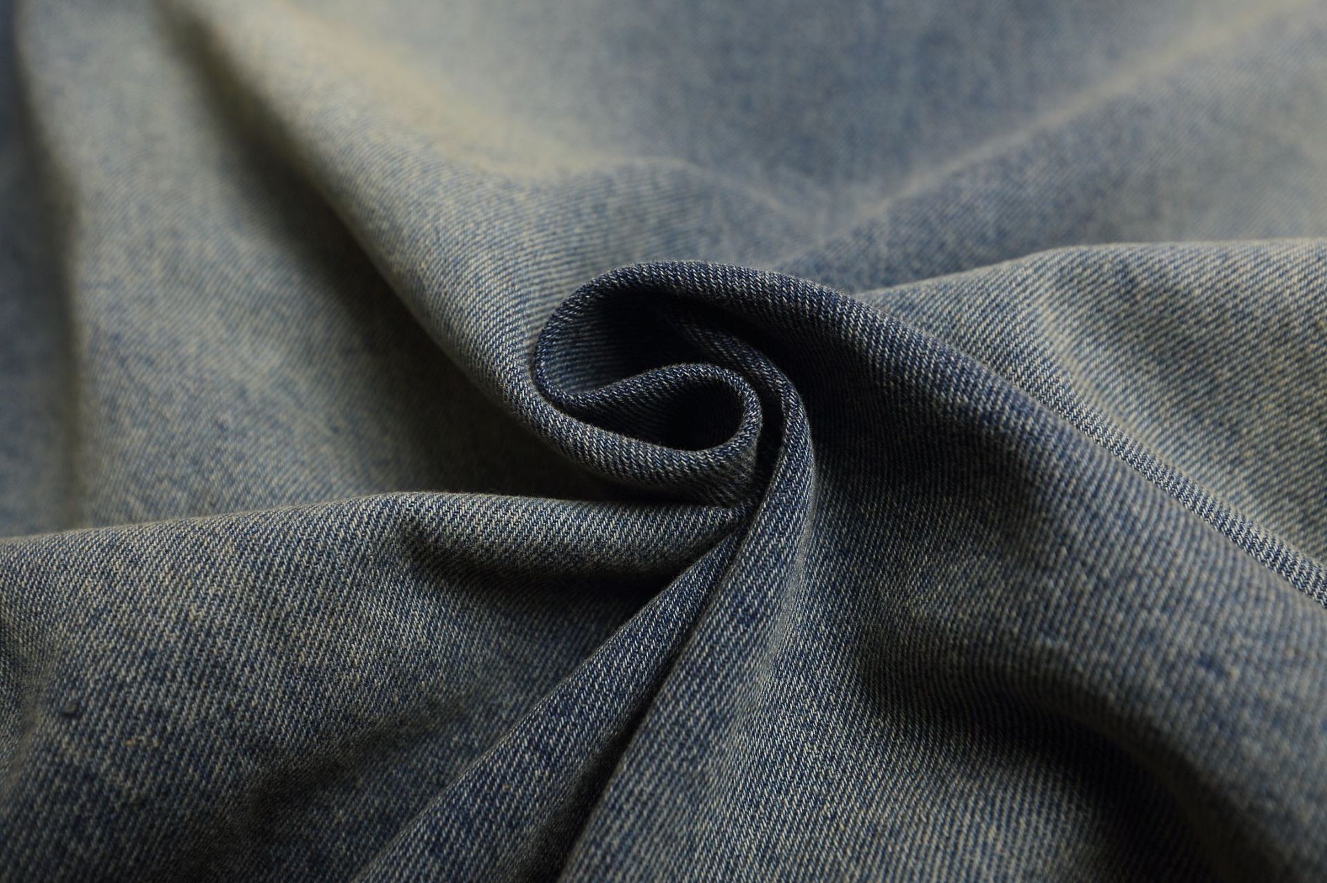 Faded Blue Cotton Embellished Hoody