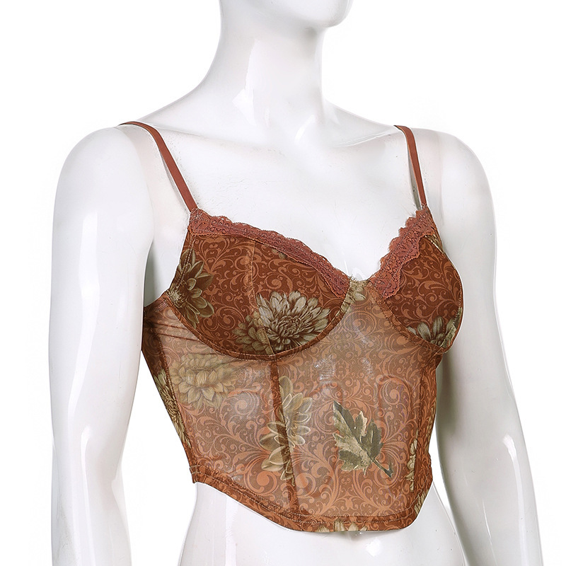 Ladies Sheer Plunge Shaping Vest