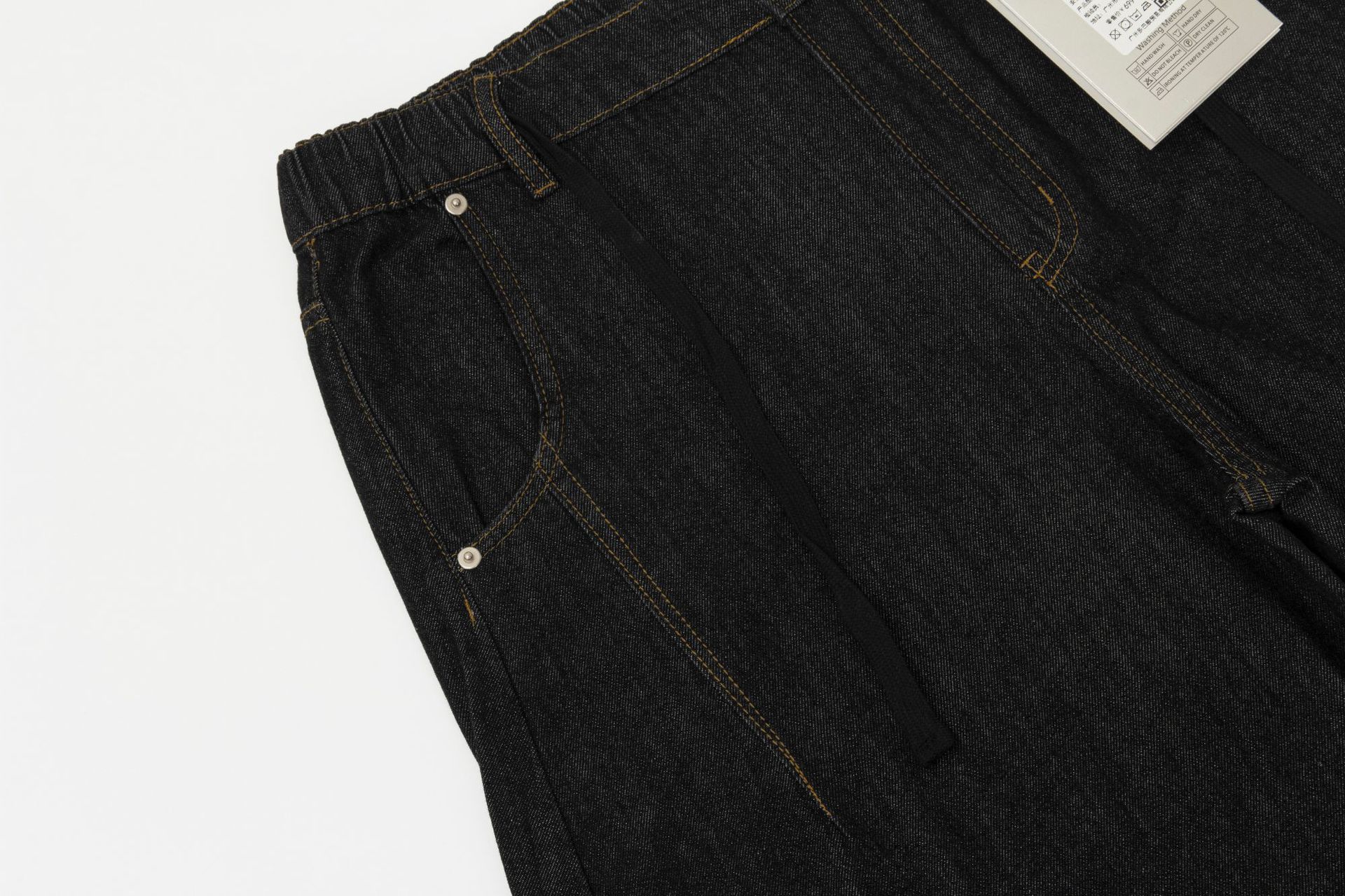 Street Retro Raw Denim Deconstructed Design Men's Loose Wide-Leg Jeans