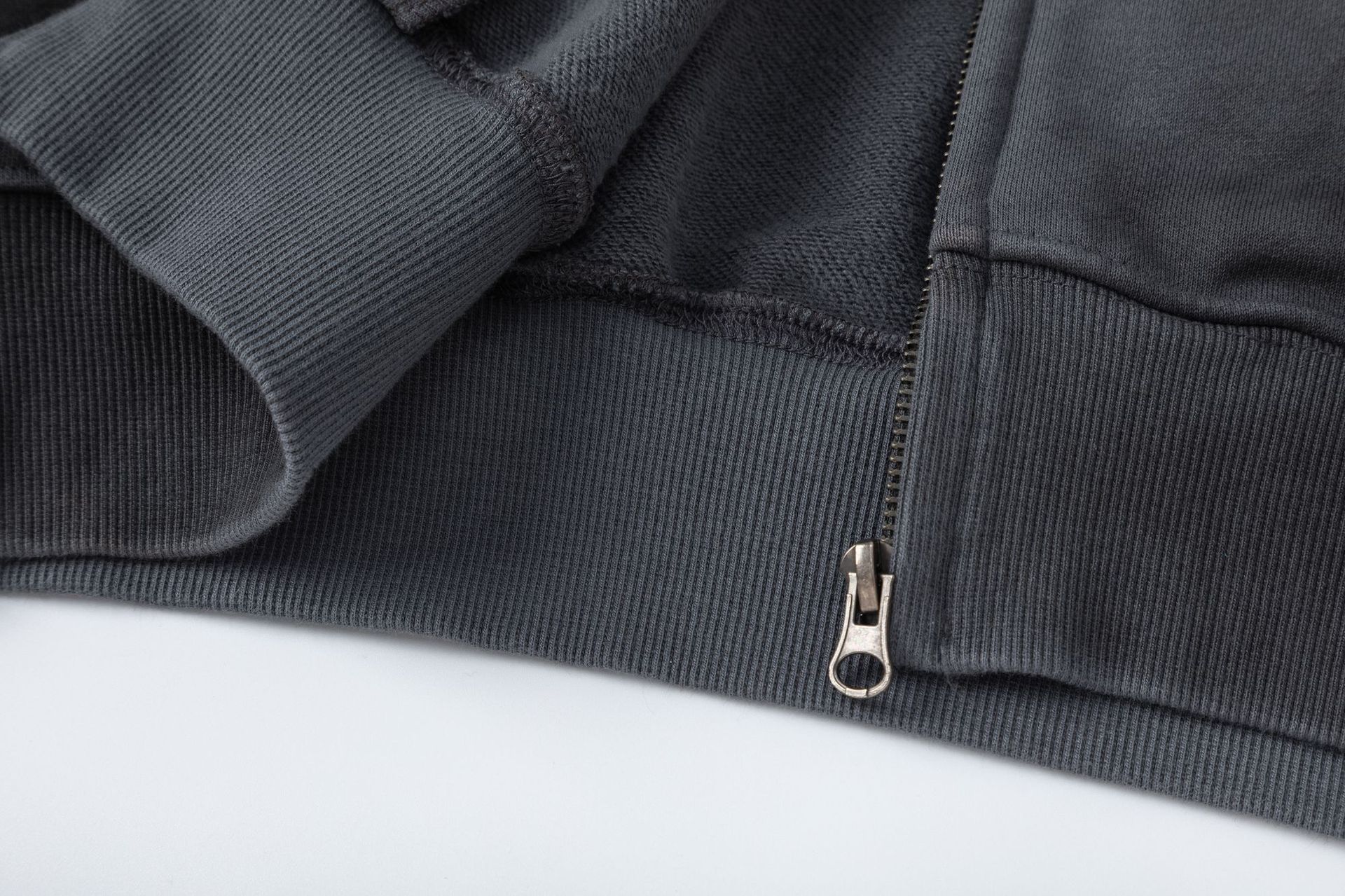 Streetwear Cropped Boxy Pony Print Zipper Hoodie