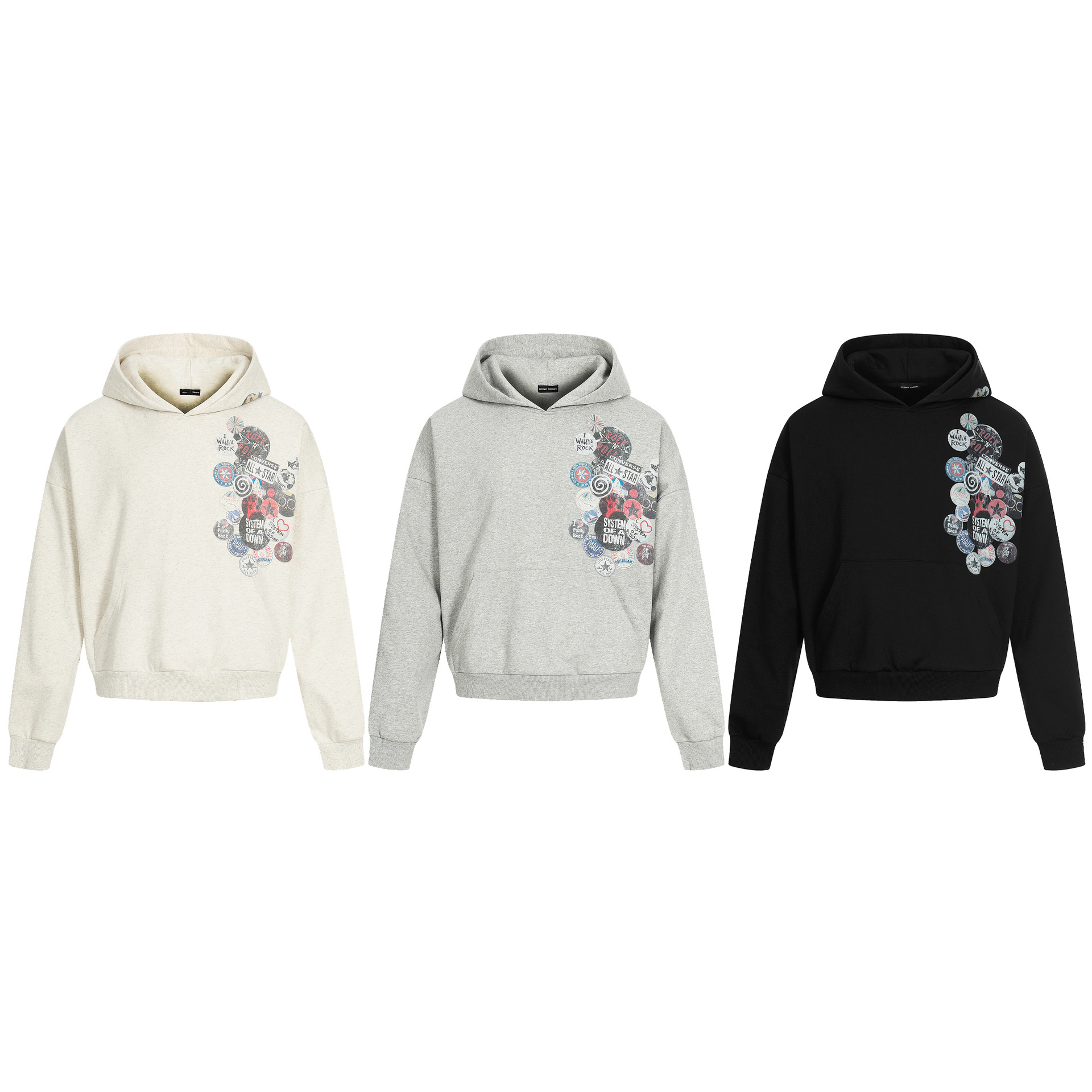 Street Trend Cotton Oversized Hoodie Cartoon Pattern
