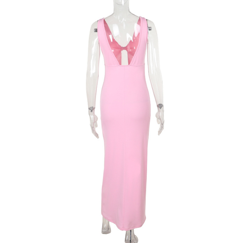 Bodycon Cutout V-Neck High Waist Dress