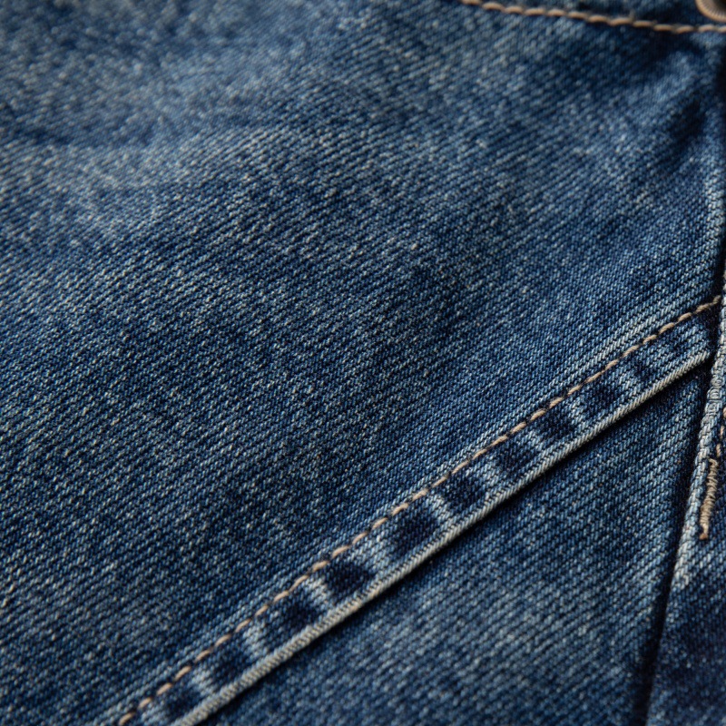 Cat-Scratch Structured Cut Casual Versatile Washed Denim Pants Men