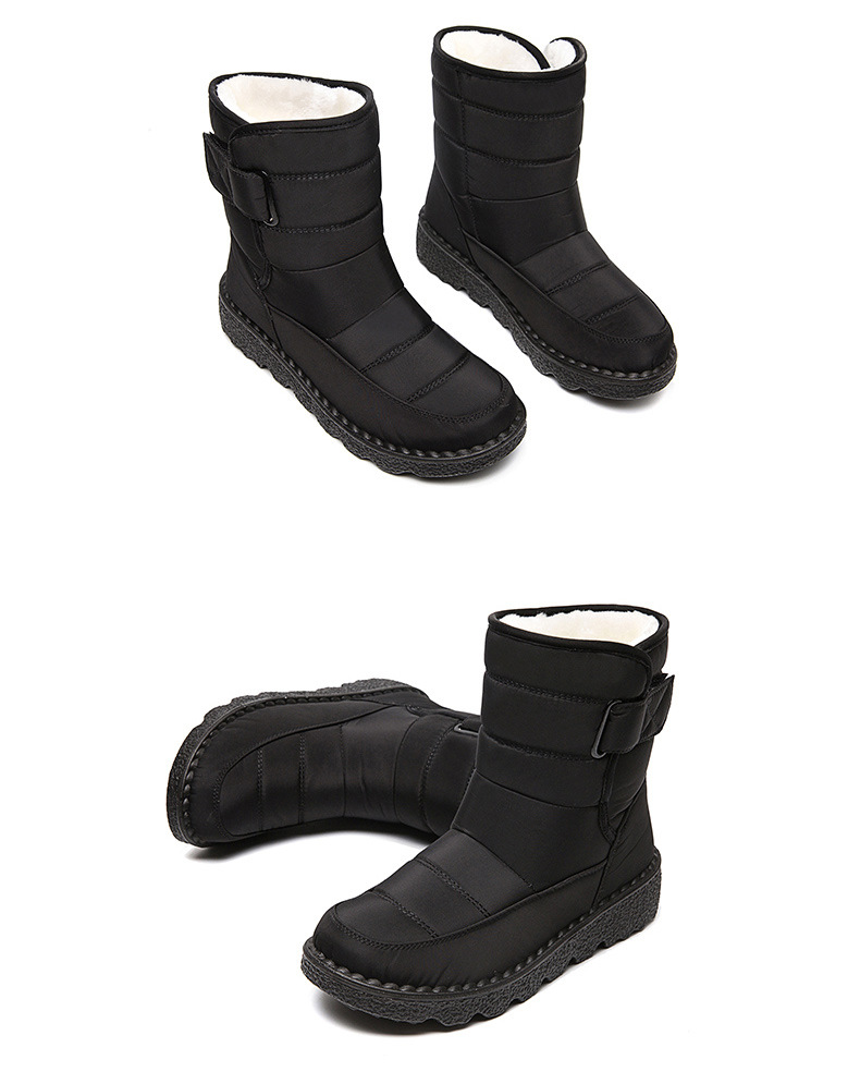 Winter New Snow Boots Women's High Top Waterproof Cotton Shoes Casual Short Tube Plush Plus Large Cotton Boots 43 Amazon