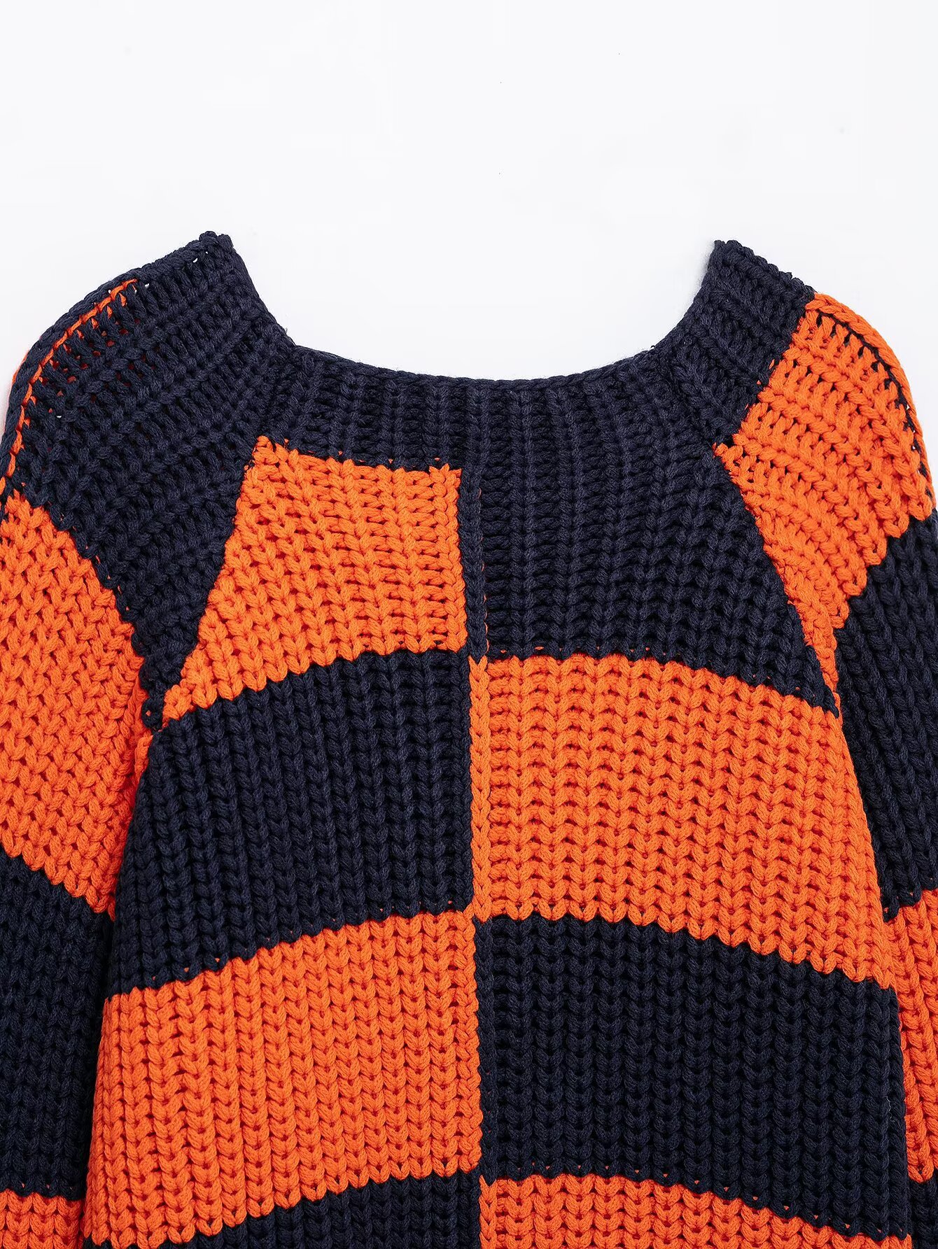 Oversized Banded Crew Sweater