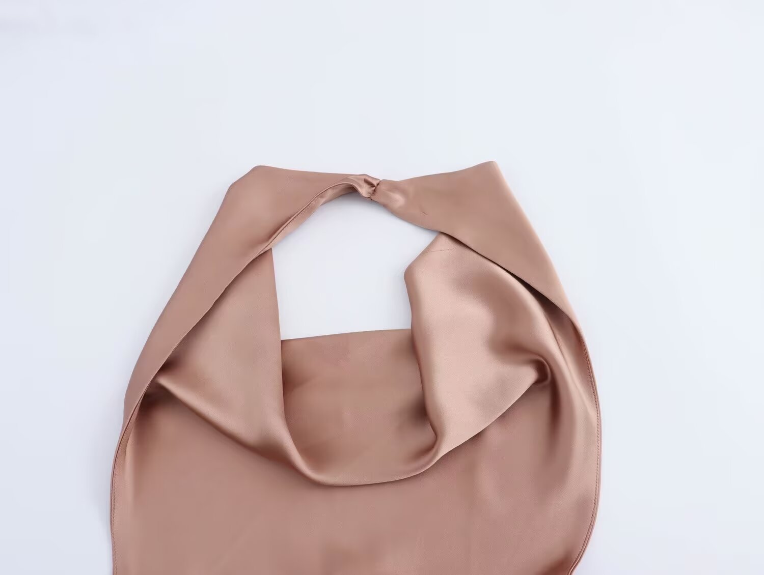 Women's Clothing Backless Satin Feel Midi Dress