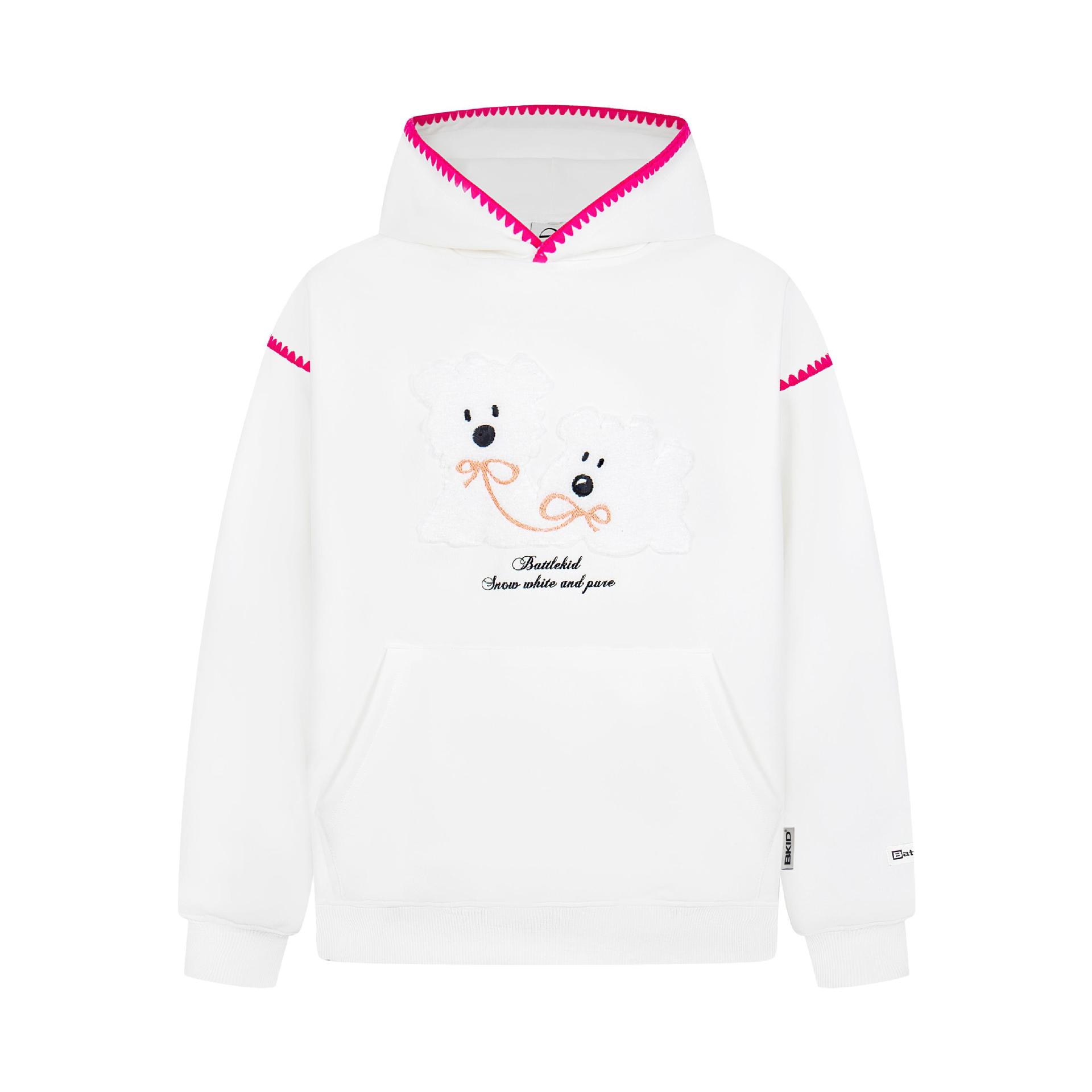 Scallop Trim Long Sleeve Cotton Pet Hoodie