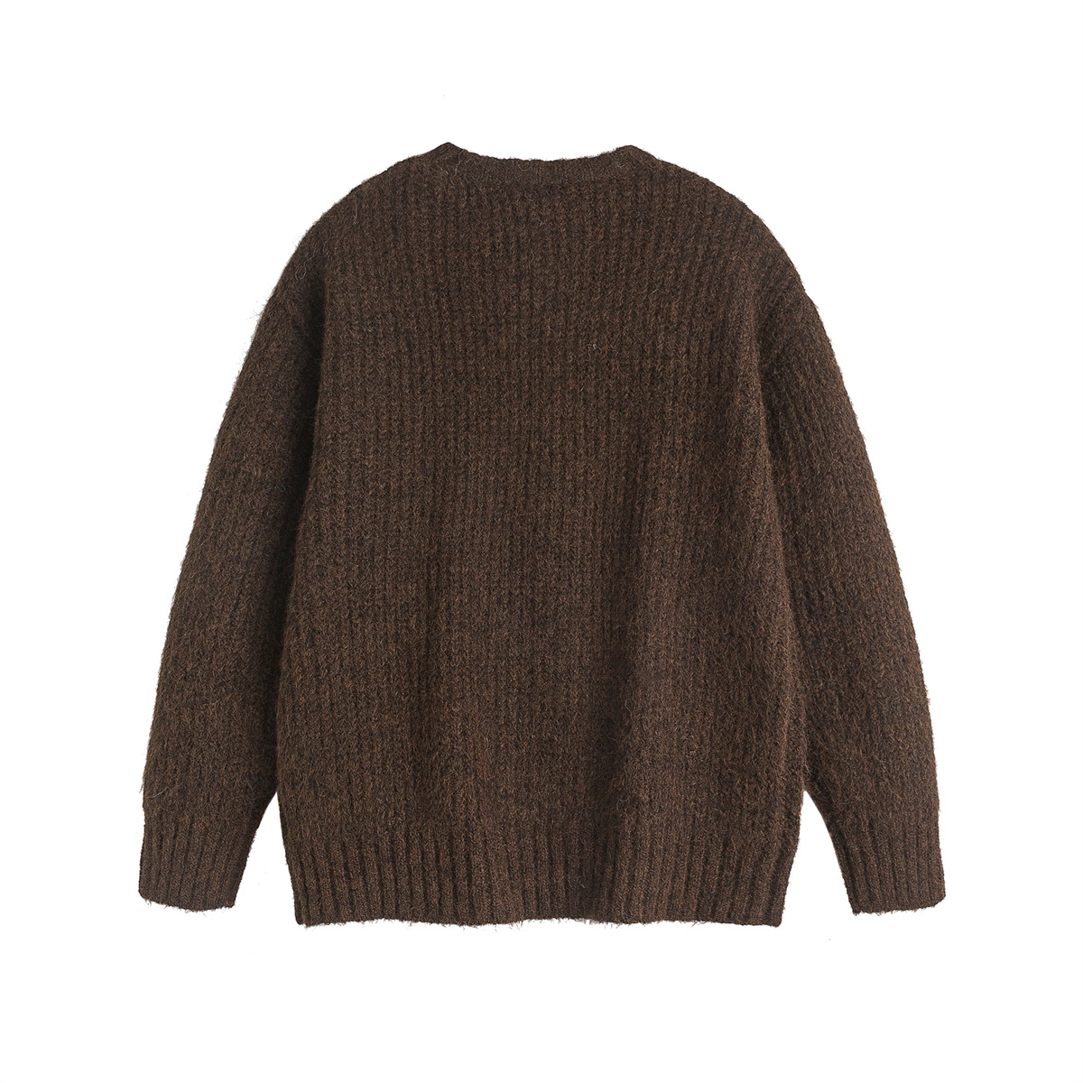 Relaxed Fit Japanese Workwear Polyester Sweater