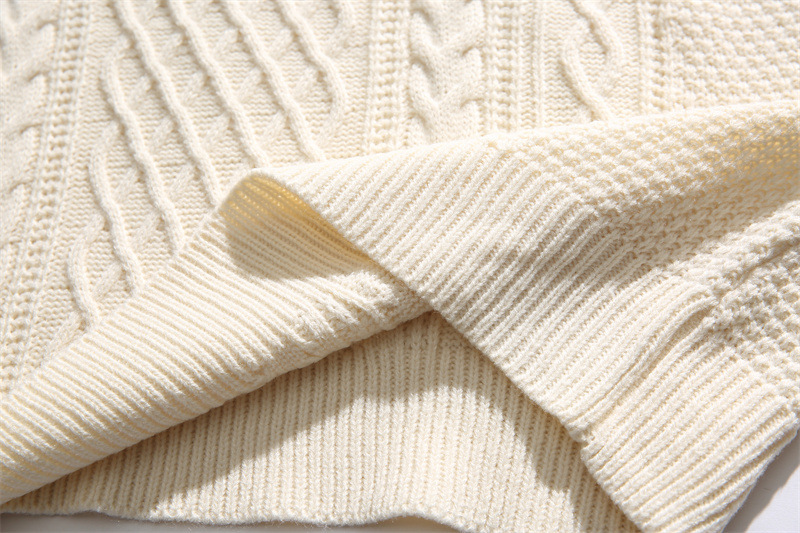 Ladies Japanese Workwear Jacquard Oversized Sweater