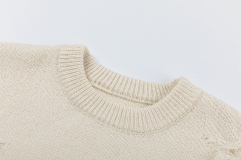 Oversized Japanese Workwear Graphic Tassel Sweater