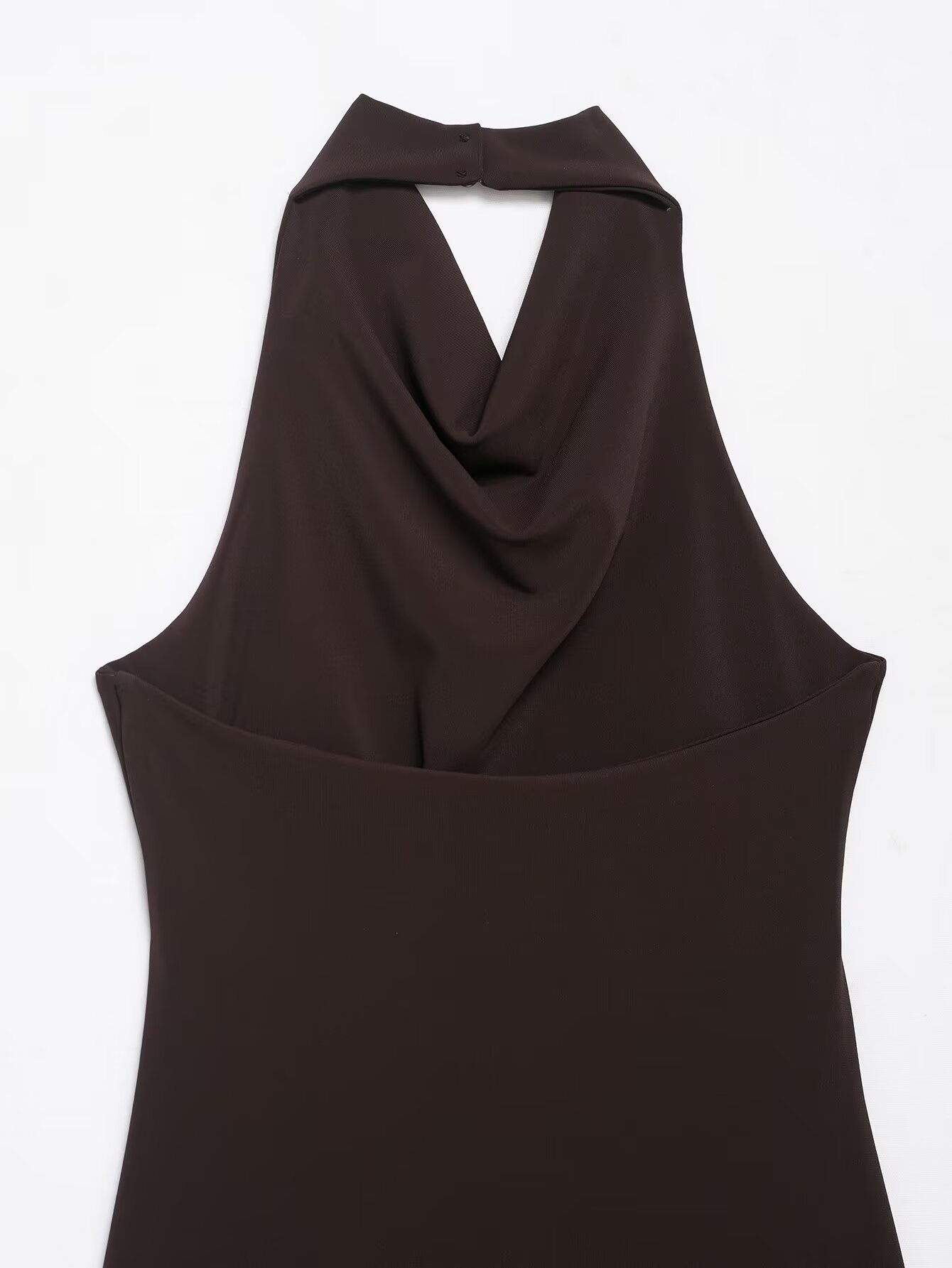 Long Sleeveless Cutout Ruched Spliced Dress