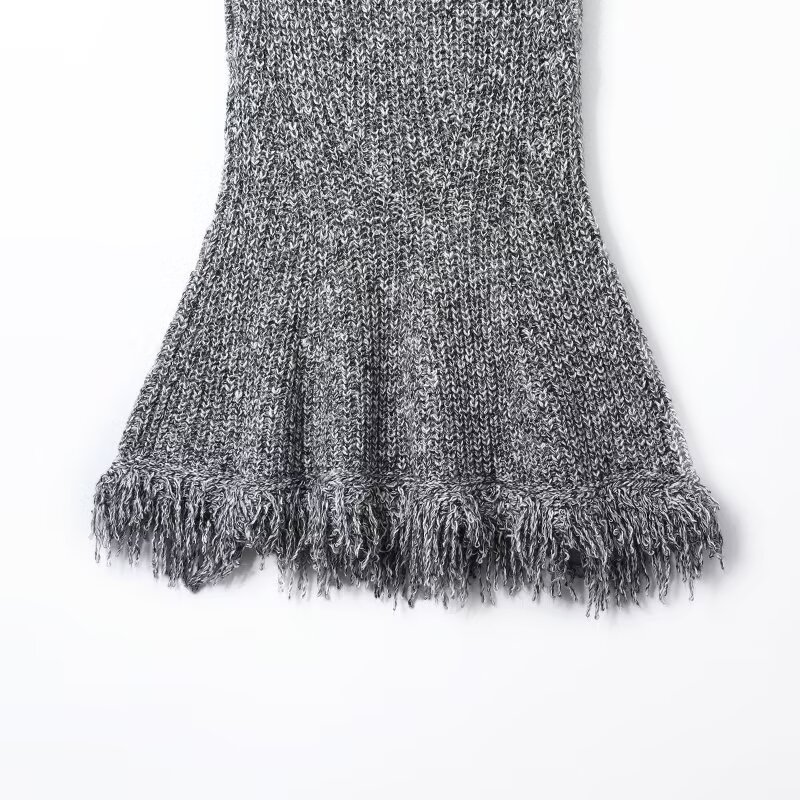 Turtleneck Sleeve-Free High Waist Polyester Dress