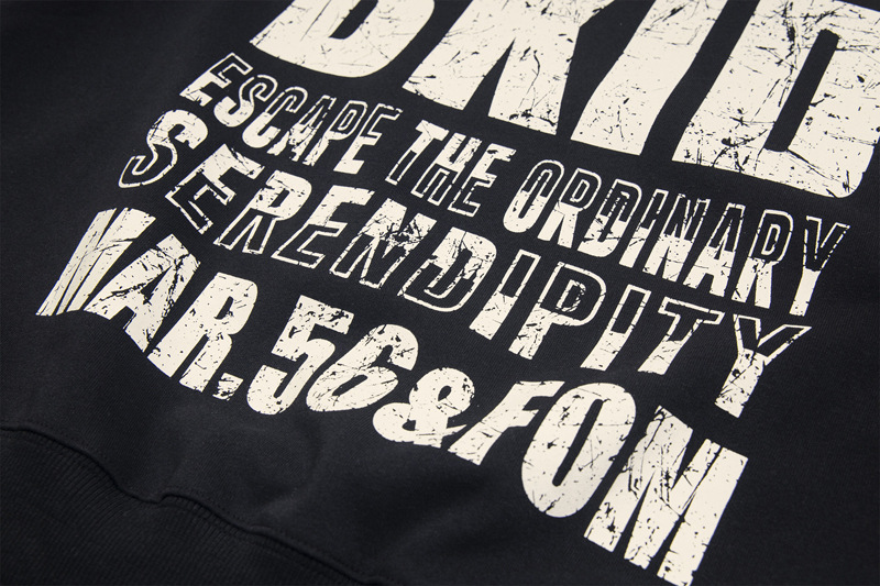 Urban Typography Long Sleeve Hoodie