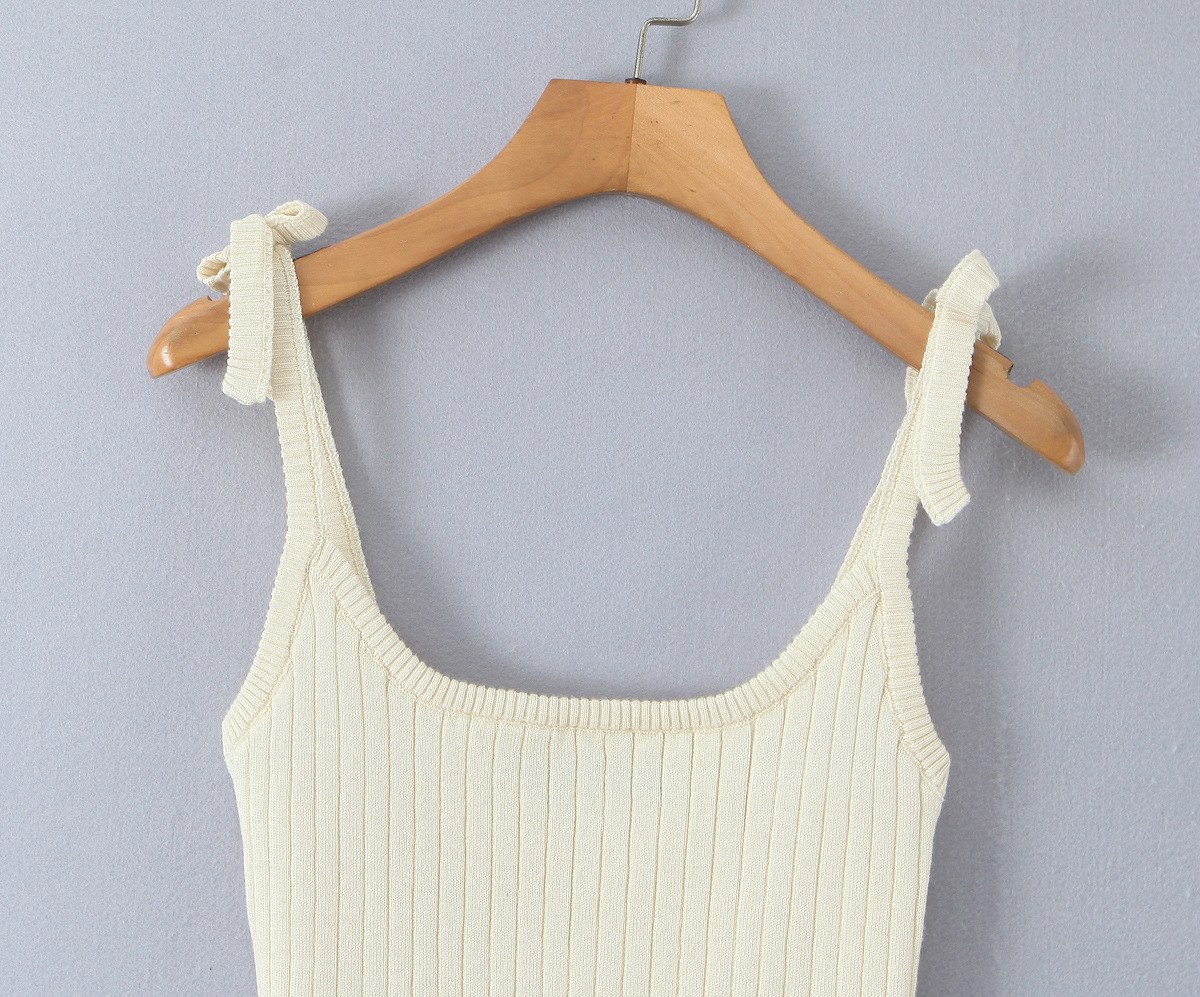 Bodycon Ribbed Polyester Sling Dress