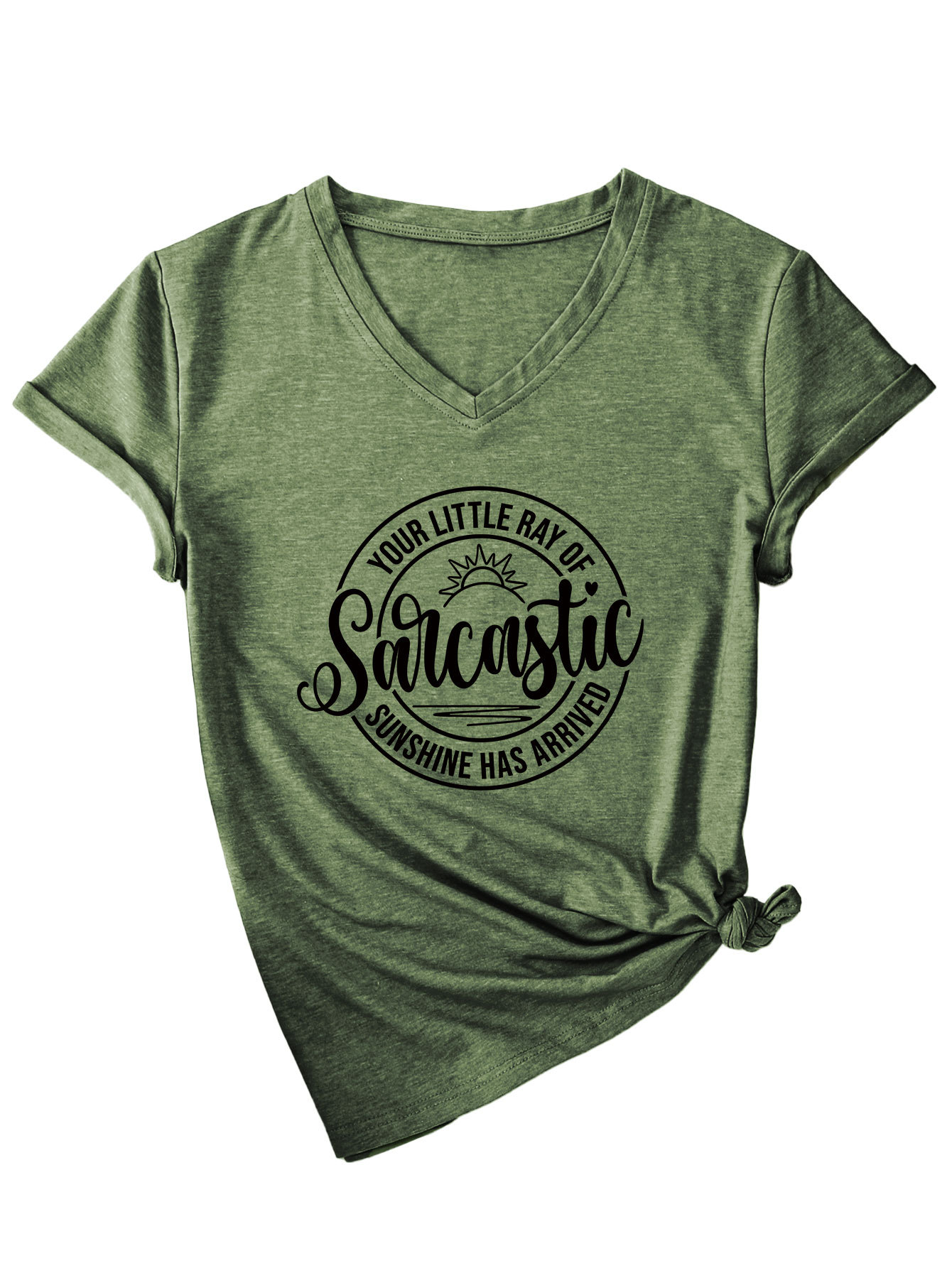 Sassy Geometric Print Round Neck T-Shirt