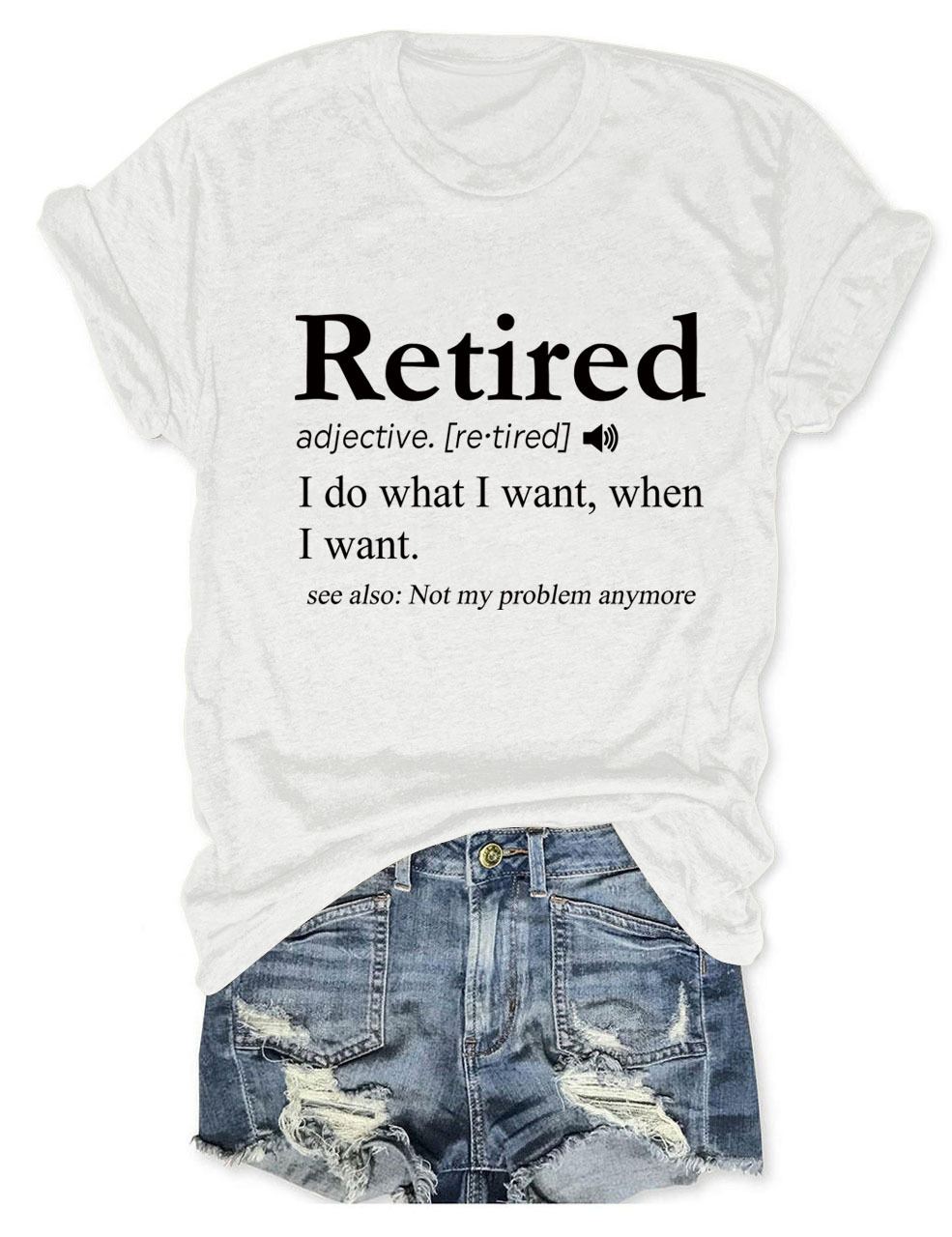 Ladies' Oversized Geometric V Collar T-Shirt