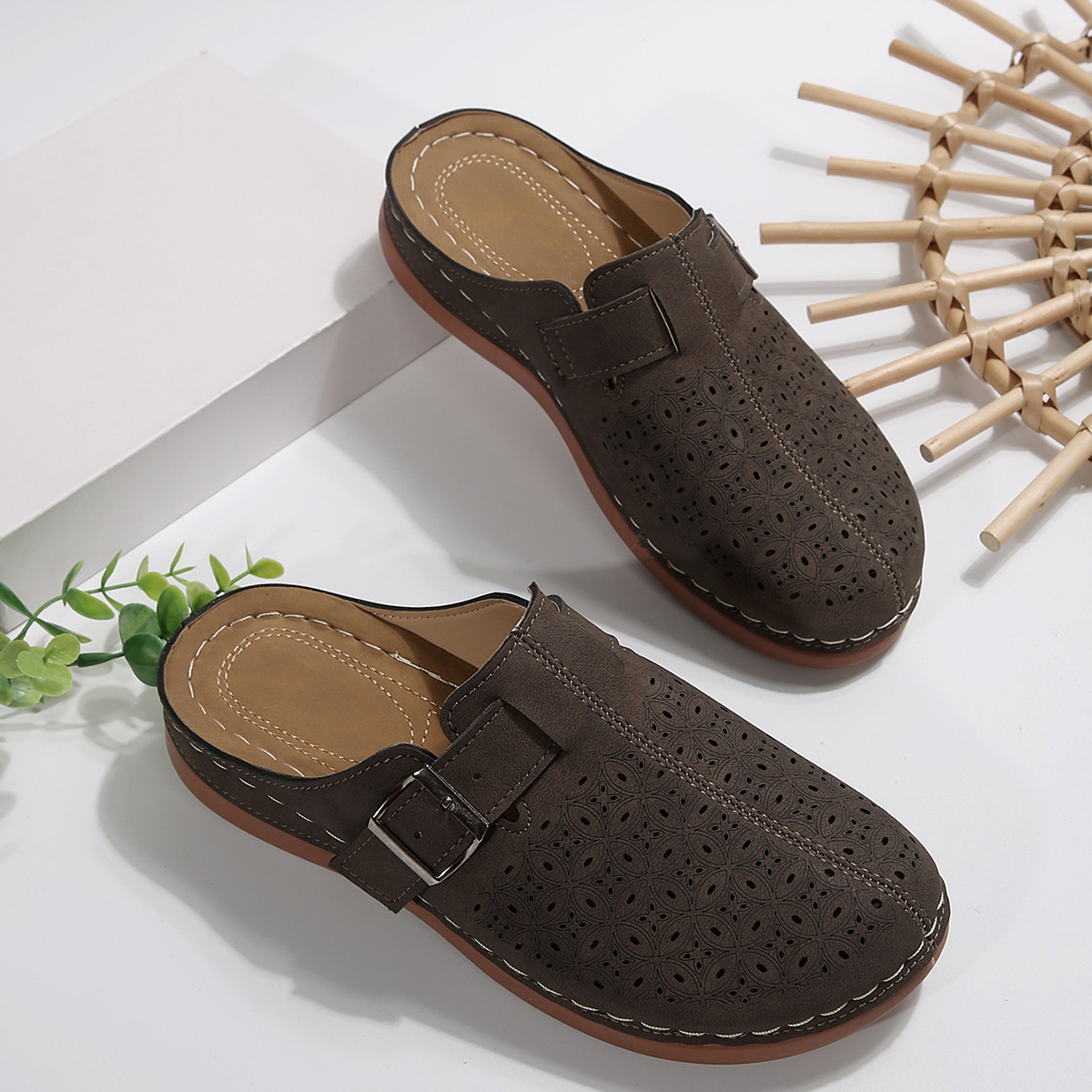 Spring and summer leisure half dragging lazy shoes