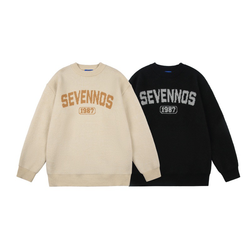 Oversized Color Block Japanese Workwear Sweater