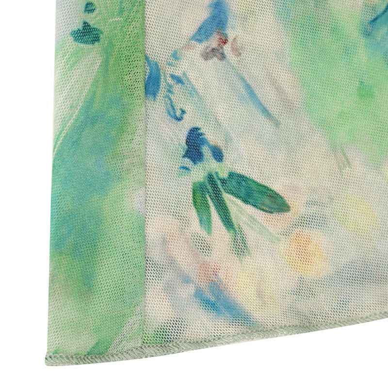 Polyester Patterned Mid-Rise Skirt