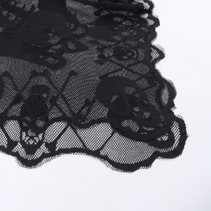 Sexy One-Shoulder Skeleton Print Cape