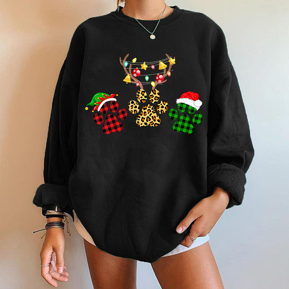 3D Animal Graphic Long Sleeve Loose Blouse