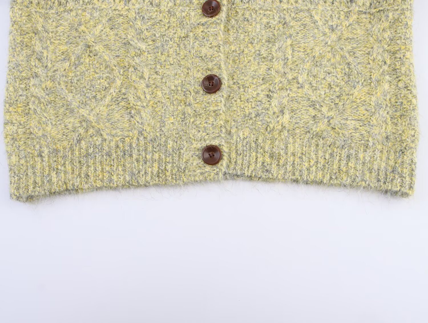 Oversized Button Front Flower Print Long Sleeve Sweater