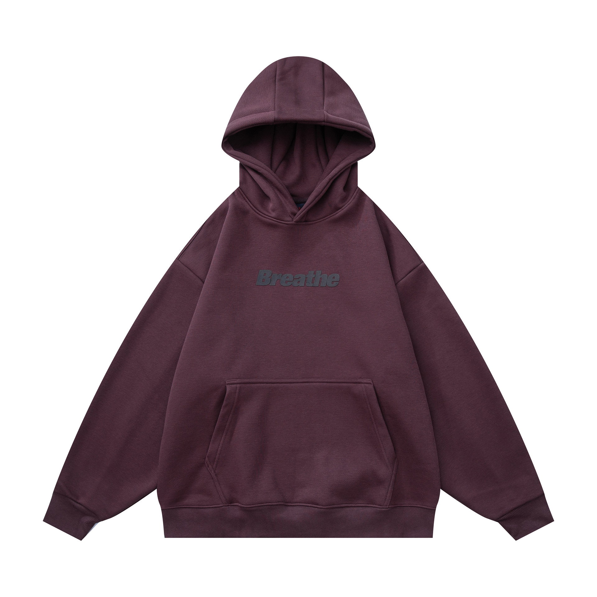 Oversized Cotton Typography Hoodie