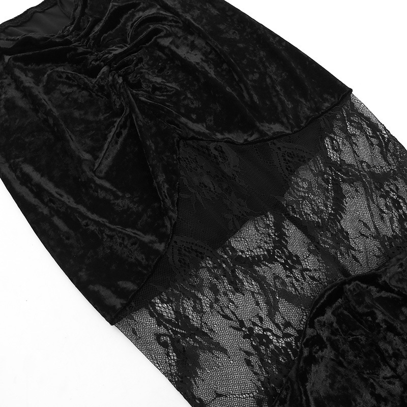 Ladies Polyester Pencil Skirt with Contrast Panels