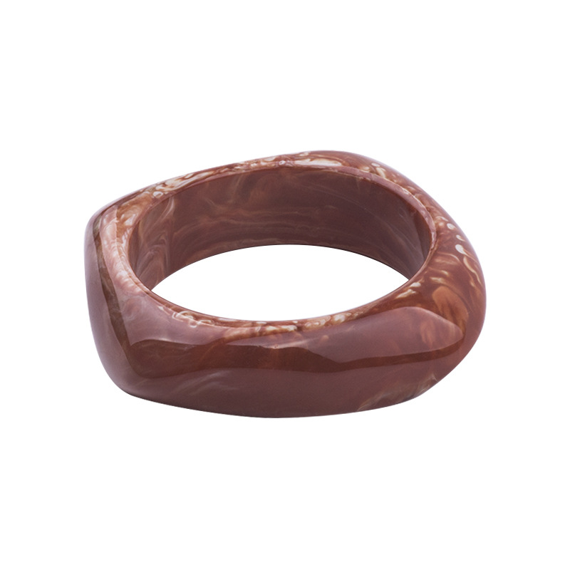 Vintage Colorful Resin Cuff Bracelets Bangles for Women Acrylic Irregular Geometric Wide Bracelet Charms Female Jewelry
