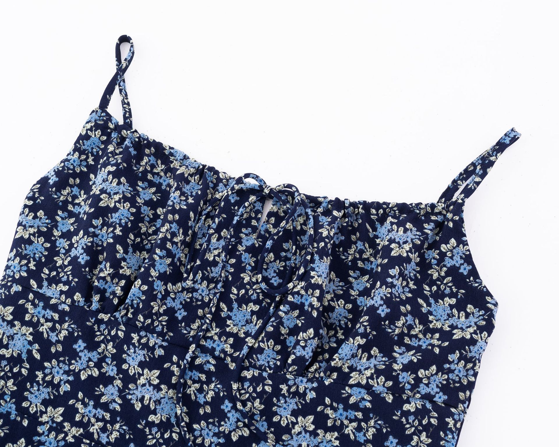 Floral print backless camisole short skirt women's dress