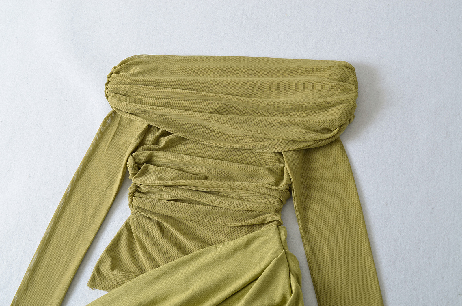 Lace-Up One-Shoulder Dress