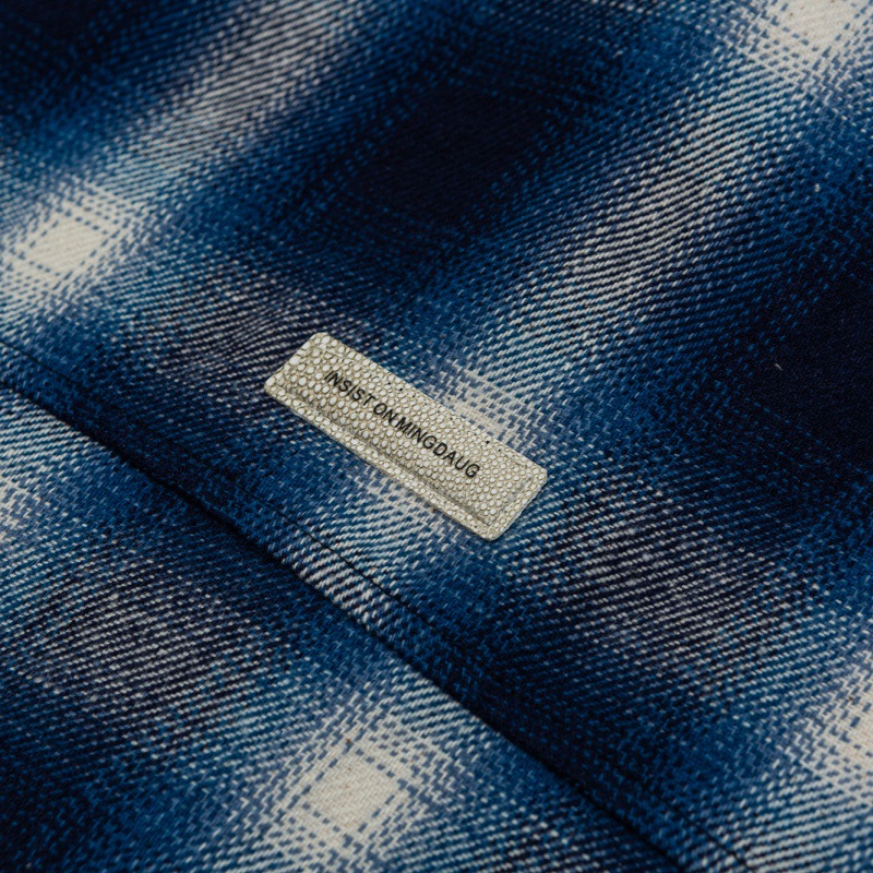 Men's Oversized Check Cotton Blend Shirt
