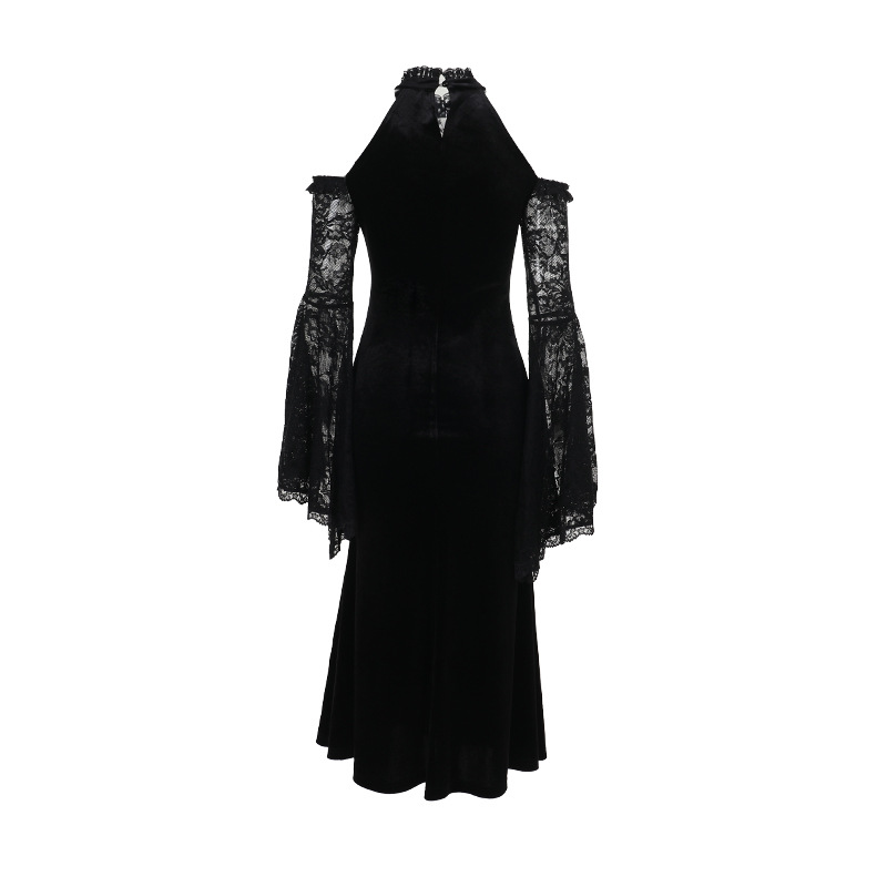 Halter High-Waist Polyester Solid Edgy Bodycon Floor-Length Dress